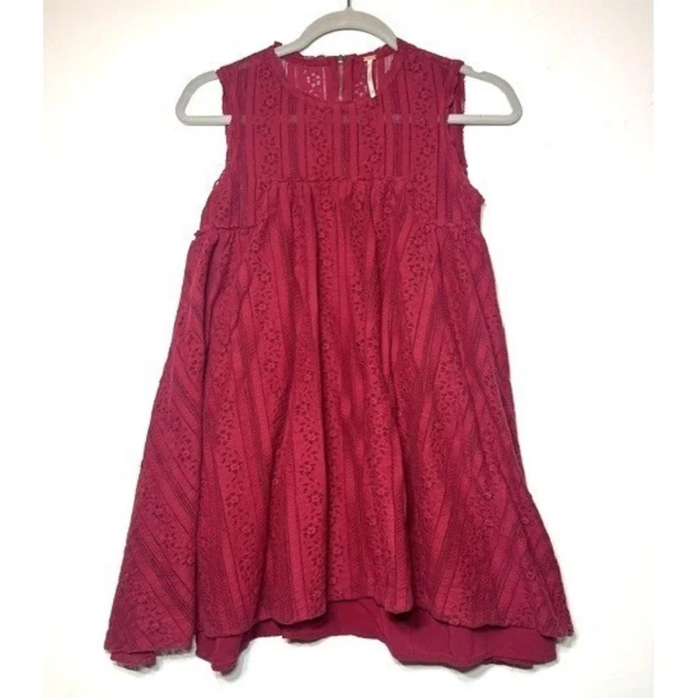 Free‎ People Tu Es La Red Lace Babydoll Mini Dress Sz XS